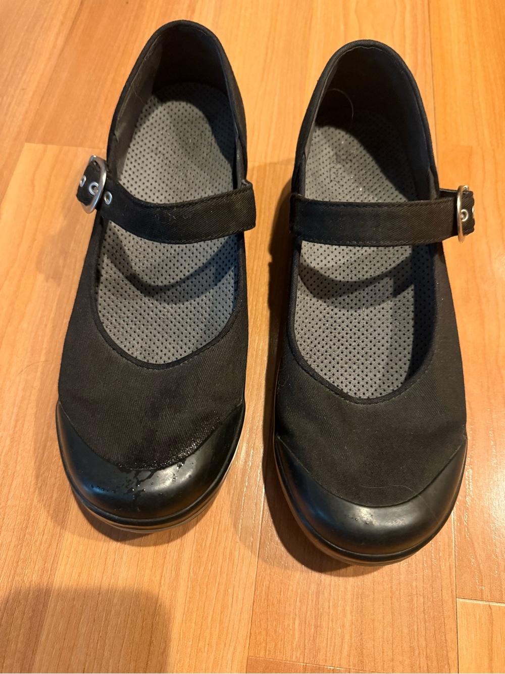 Dansko Black Mary Jane Kids Strap Shoes